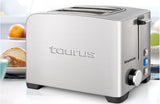 Taurus 850W 2 Slice Brushed Stainless Steel Toaster