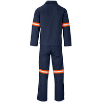 100% Cotton Technician's 2pc Overall Conti Suit With Reflective X