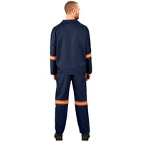 100% Cotton Technician's 2pc Overall Conti Suit With Reflective X