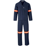 100% Cotton Technician's 2pc Overall Conti Suit With Reflective X