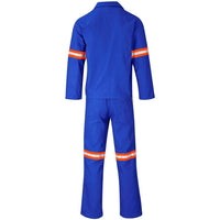 100% Cotton Technician's 2pc Overall Conti Suit With Reflective X