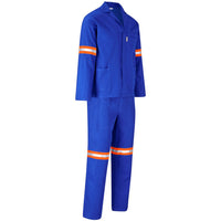 100% Cotton Technician's 2pc Overall Conti Suit With Reflective X