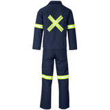 100% Cotton Technician's 2pc Overall Conti Suit With Reflective X