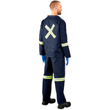 100% Cotton Technician's 2pc Overall Conti Suit With Reflective X