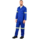 100% Cotton Technician's 2pc Overall Conti Suit With Reflective X