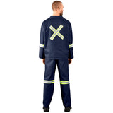 100% Cotton Technician's 2pc Overall Conti Suit With Reflective X