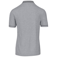 Mens Oxford Weave Design Golf Shirt - Light Grey