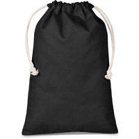 Allsorts Midi Cotton Drawstring Pouch Black