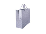 Silver Check Gift Bag 14cm