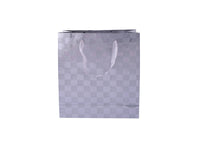 Silver Check Gift Bag