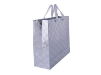 Silver Check Gift Bag 20cm