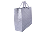 Silver Check Gift Bag 27cm