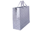 Silver Check Gift Bag 34cm