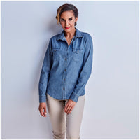 Ladies Long Sleeve Denim Shirt