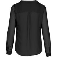 Ladies Long Sleeve USB Mandarin Collar Blouse