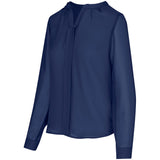 Ladies Long Sleeve USB Mandarin Collar Blouse