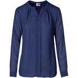 Ladies Long Sleeve USB Mandarin Collar Blouse