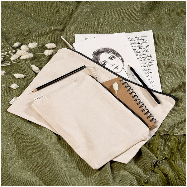 Okiyo Midori Cotton A4 Document Pouch