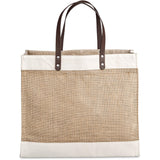 Okiyo Structured Natural Jute & Cotton Tote Bag