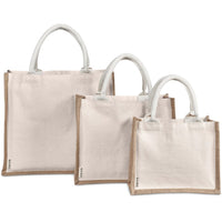 Okiyo Maxi Natural Jute & Cotton Tote Bag