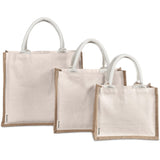 Okiyo Maxi Natural Jute & Cotton Tote Bag