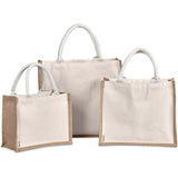 Okiyo Maxi Natural Jute & Cotton Tote Bag