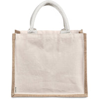 Okiyo Midi Natural Jute & Cotton Tote Bag