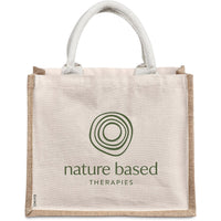 Okiyo Midi Natural Jute & Cotton Tote Bag