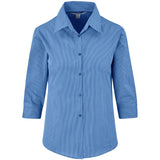 Ladies 3/4 Sleeve Micro Check Shirt