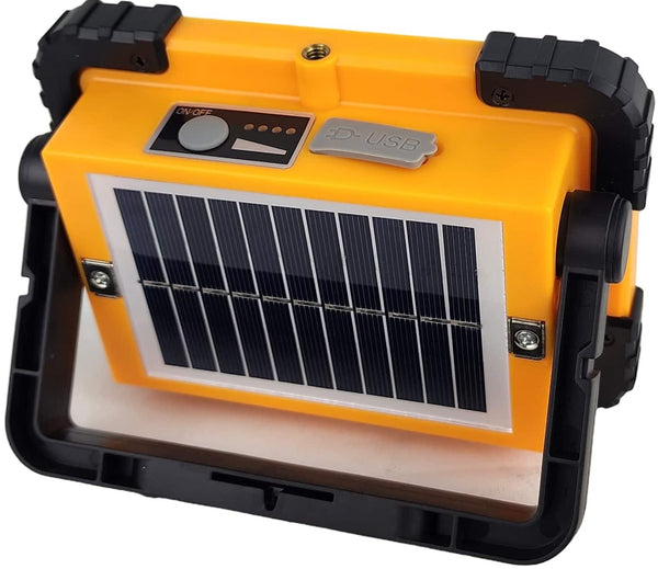 POWER BANK & WORK LAMP WITH SOLAR PANEL FOR CHARGING