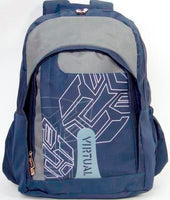 Macaroni Scolaro Universal Student Backpack  Blue and Grey