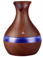 Ultrasonic Aroma Portable Humidifier Dark Wood Grain