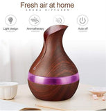 Ultrasonic Aroma Portable Humidifier Dark Wood Grain