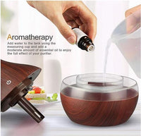 Ultrasonic Aroma Portable Humidifier Dark Wood Grain