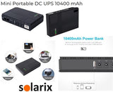 Solarix 10400mAH Micro UPS-Runs Router And Fibre