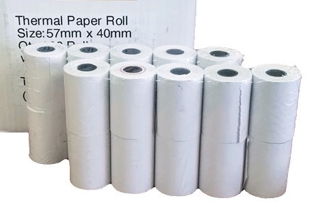 Postron Thermal Credit Card Paper Rolls Box of 100