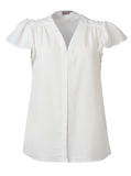 Rolando Victoria Frill Sleeve Blouse