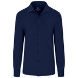 Mens AV Milano Long Sleeve Knitted Shirt 95% Cotton