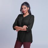 Ladies Long Sleeve USB Mandarin Collar Blouse