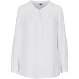 Ladies Long Sleeve USB Mandarin Collar Blouse