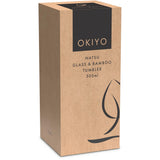 Okiyo Borosilicate Bamboo Drinking Glass & Straw 500ml