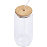 Okiyo Borosilicate Bamboo Drinking Glass & Straw 500ml