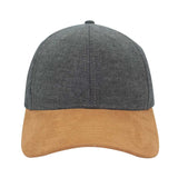 Chambray/Suede 6 Panel Cap