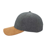 Chambray/Suede 6 Panel Cap