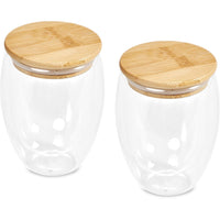 Okiyo Moco Double-Wall Glass Cup Duo Set