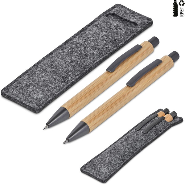 Okiyo Aura Bamboo Ball Pen & Pencil Set