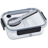 Refine & Dine Glass Lunch Box & Cutlery Set