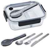Refine & Dine Glass Lunch Box & Cutlery Set