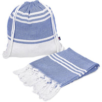 Mermerli Cotton-Rich Beach Towel & Drawstring Bag