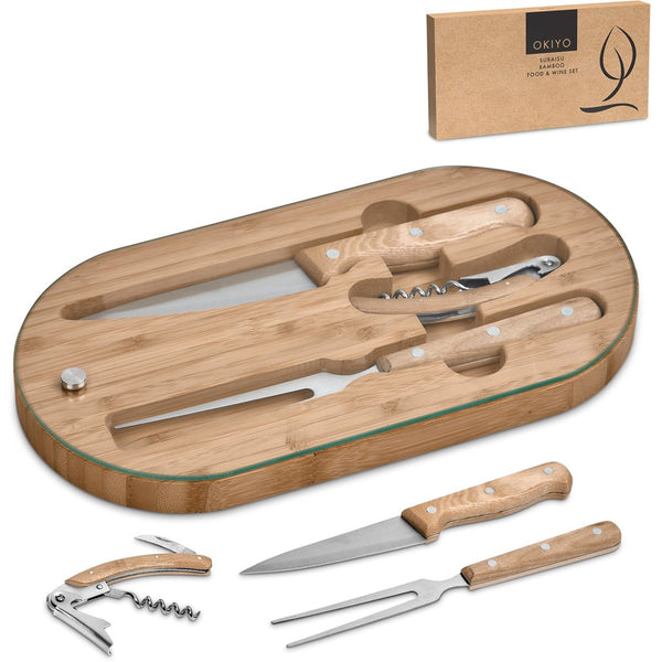 Okiyo Suraisu Bamboo Food Set